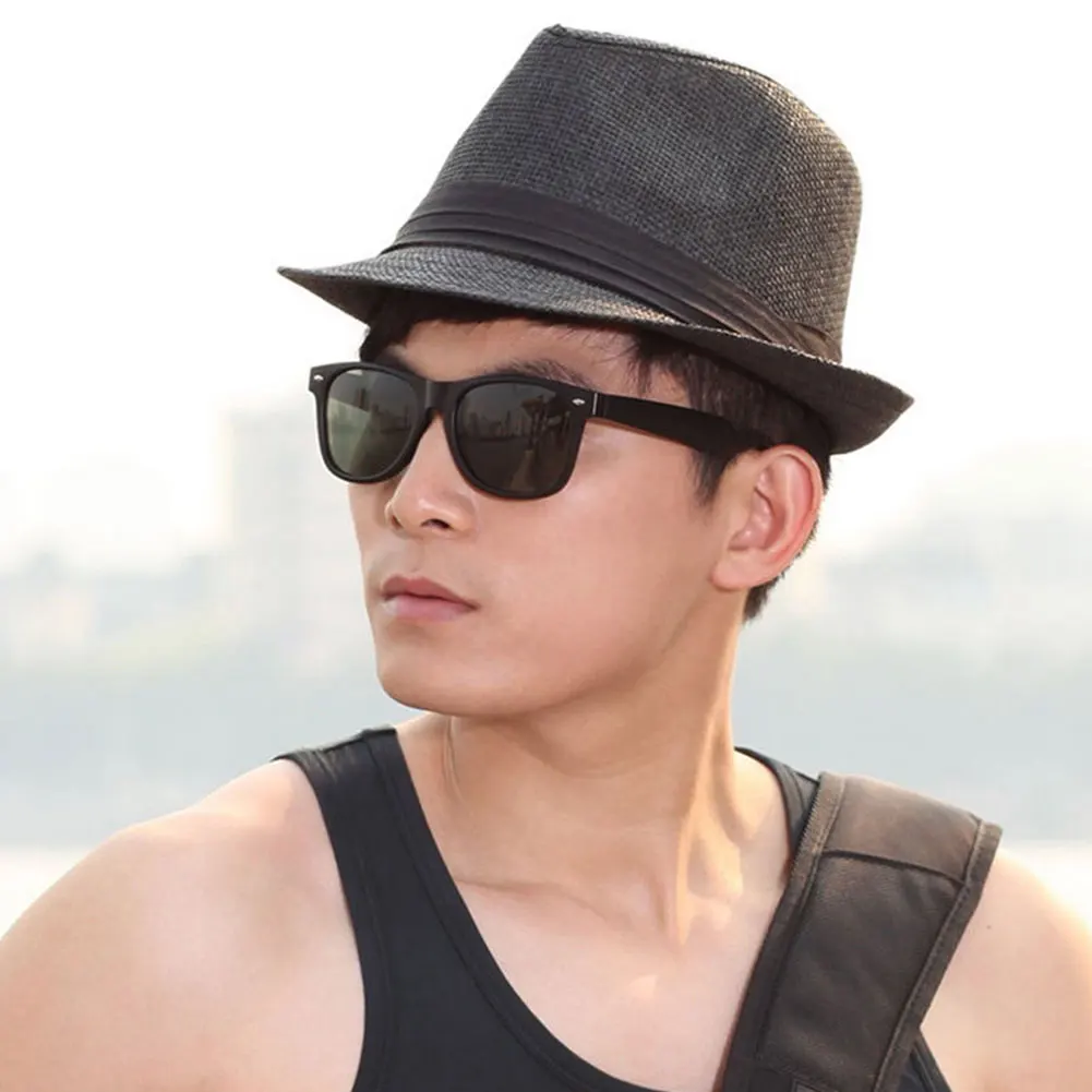 

Women Men Straw Braid Sun Protection Dance Summer Solid Props Beach Accessories Outdoor Autumn Jazz Hat