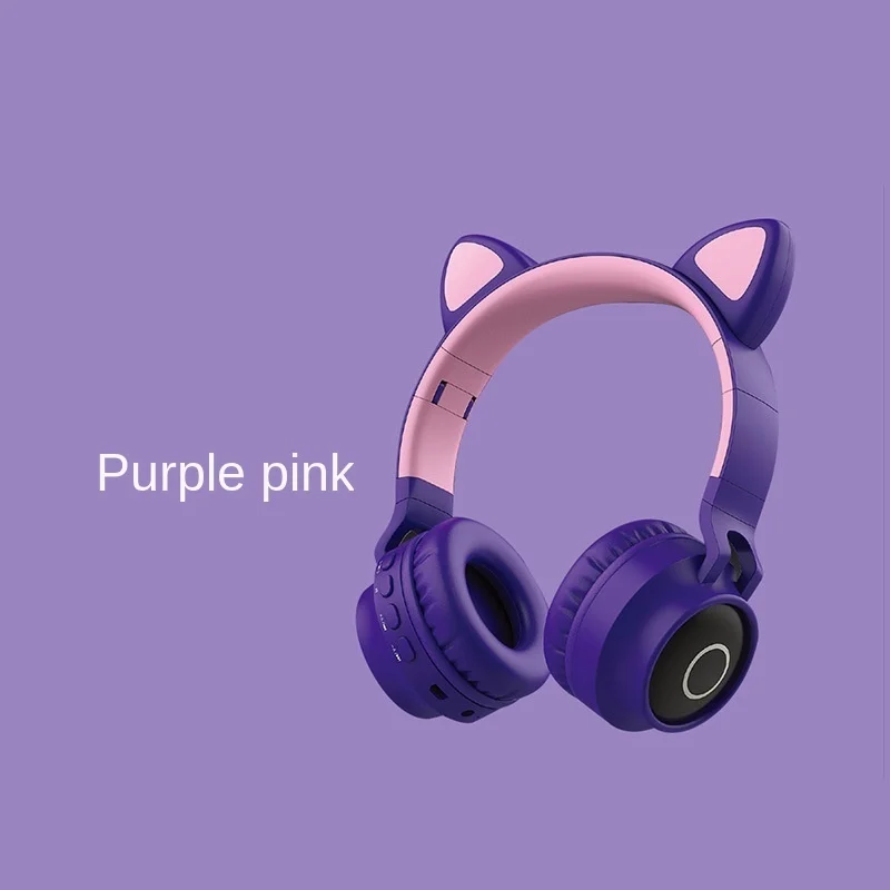 Сетчатые красные кошачьи уши для наушников Bluetooth милая мультяшная Беспроводная