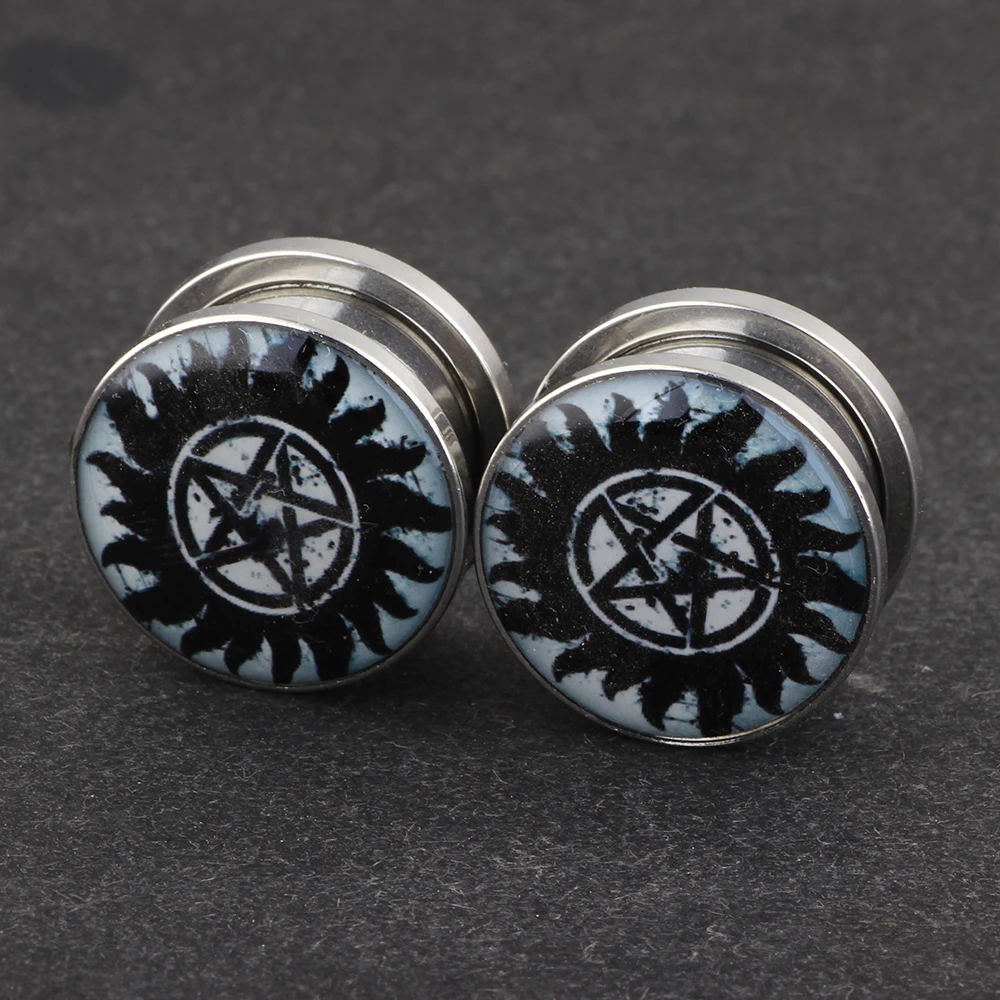 Набор для растяжки ушей JUNLOWPY туннели и заглушки из нержавеющей стали расширители