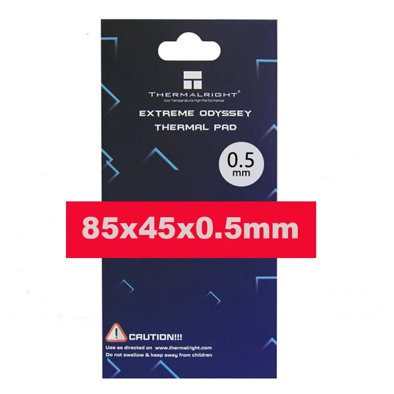 85x45x0.5 Thermalright термопрокладка 120X120 мм 12,8 Вт/mK 2,0 мм 1,5 мм 1,0 мм 0,5 мм Высокоэффективная теплопроводность оригинальная аутентичная - Цвет: 85x45x0.5