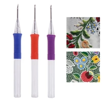 diy crafts embroidery pen practical plastic set diy hand embroidery pen punch needle sewing accessories