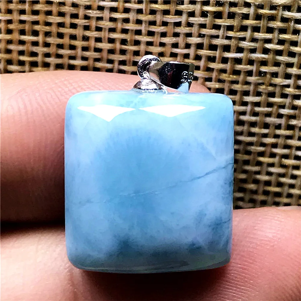 Подвеска из натурального синего камня с кристаллом 16x7 мм | Украшения и аксессуары