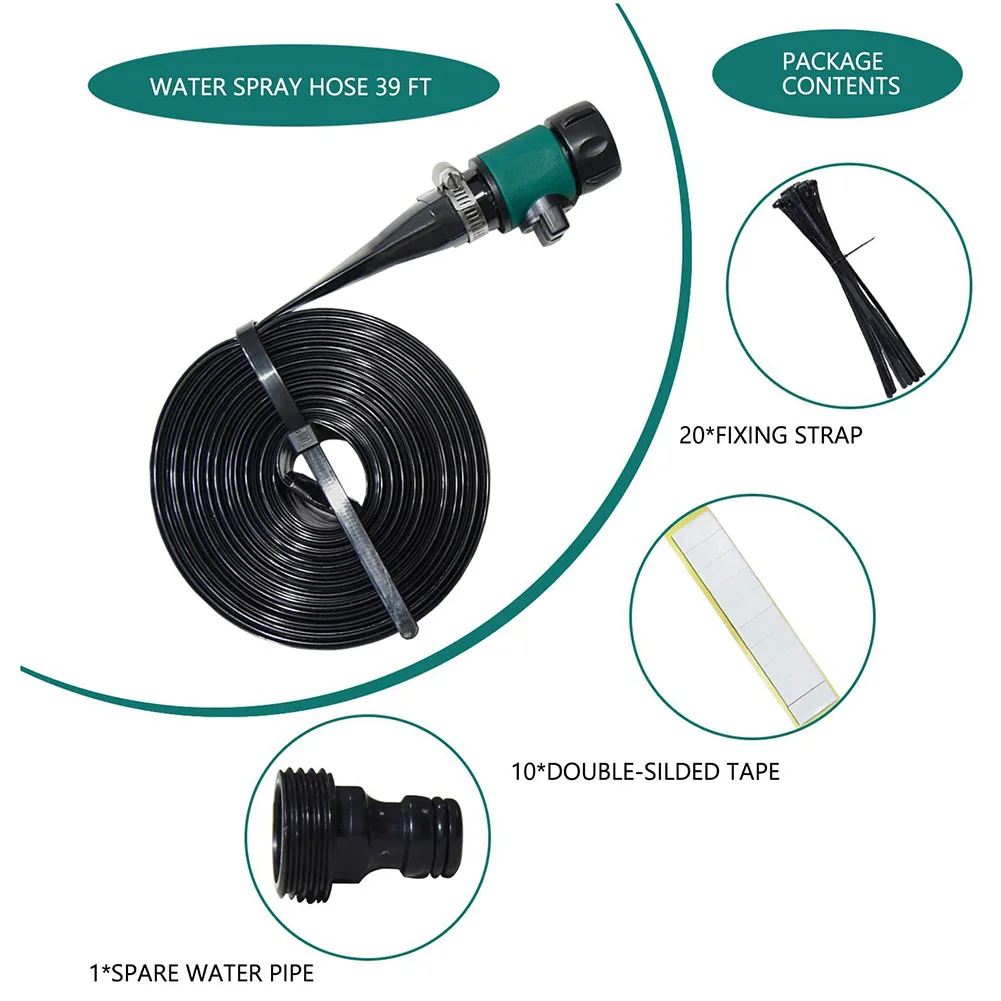 

8/10/12/15/20m Kids Trampoline Sprinkler Outdoor Water Park Mist Cooling Kit Misting Cooling Water Game