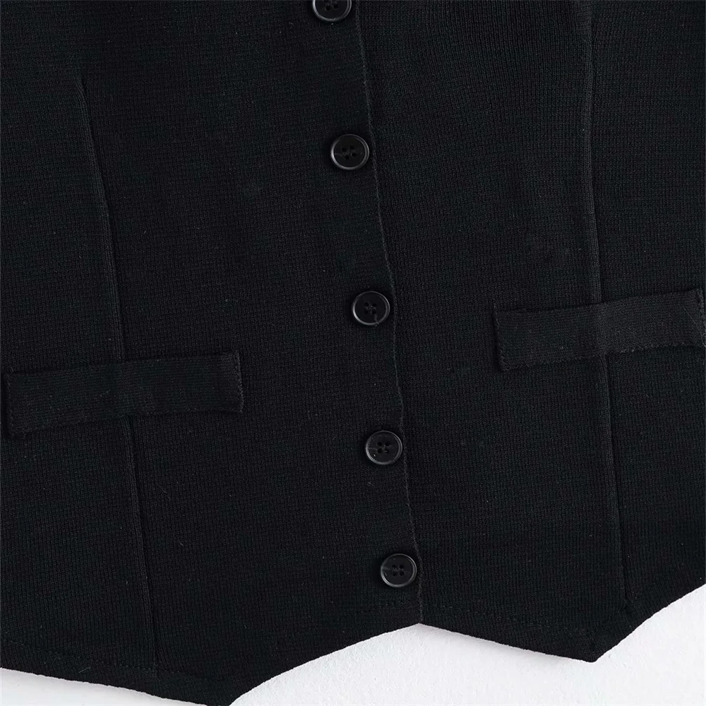 

2020 summer women's new sleeveless slim slimming wild wear small vest pocket knitted tight vest
