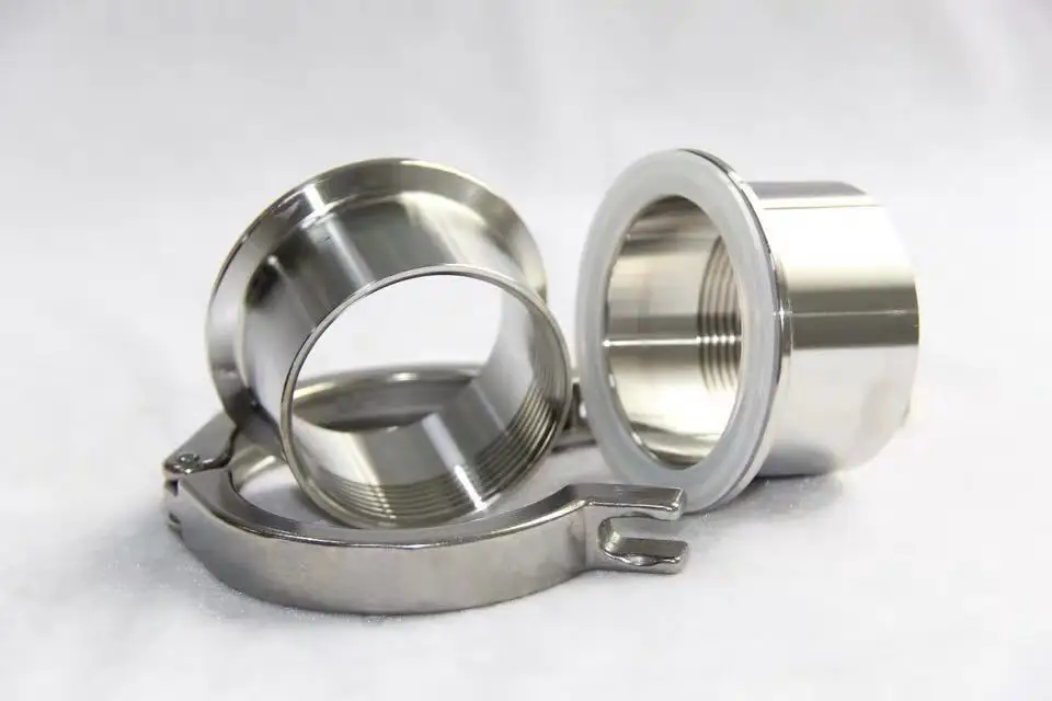 Металлист 1/"-2" DN15-DN50 SS304 нержавеющая сталь санитарно-гнездовой резьбовой наконечник трубные фитинги три типа зажима