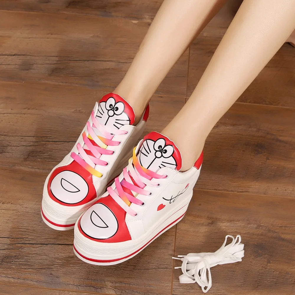 XJRHXJR Брендовые женские осенние увеличенные 11 см кроссовки на платформе женская