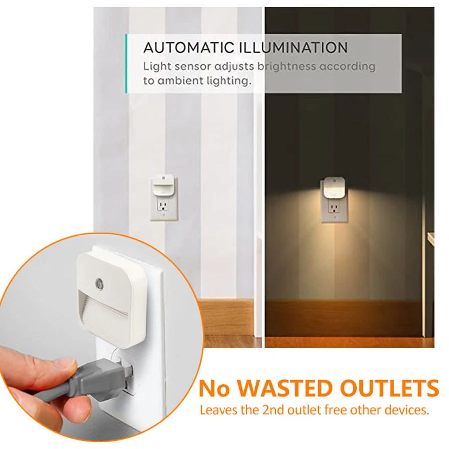 

Plug in LED dimming feeding lamp square creative bedroom light control induction night lightA696