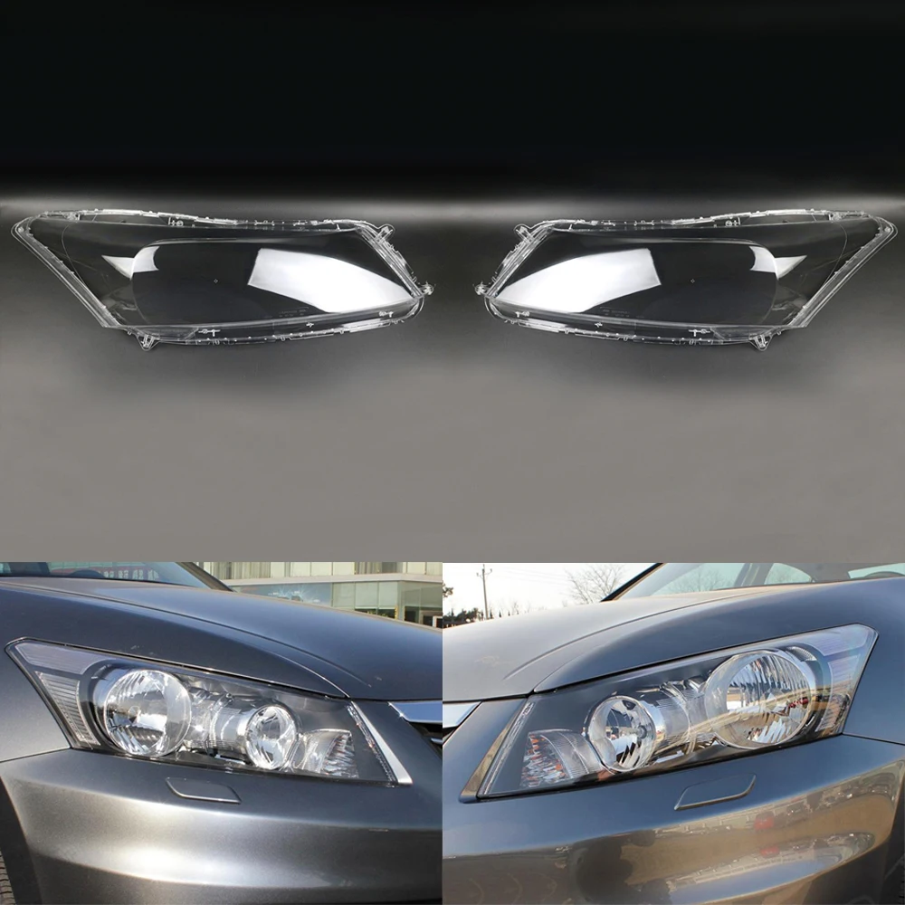Для Honda Accord 2008 2009 2010 2011 крышка фары автомобиля объектив замена прозрачные линзы Авто оболочка Крышка - Цвет: A Pair