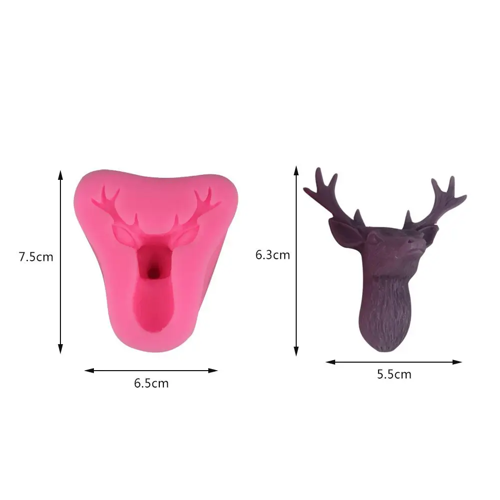 3D голова оленя Свеча Плесень Фондант формочка Инструменты для декорирования DIY