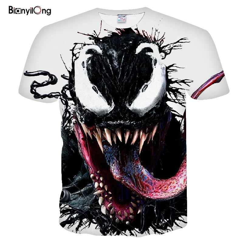2019 футболка новейшая Веном 3D печатная Мужская и женская мужская повседневная с