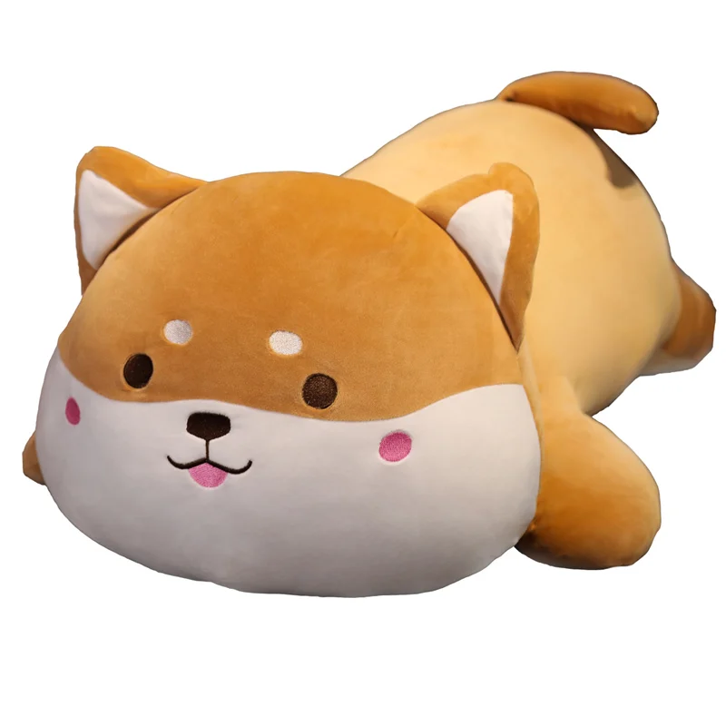 

New cute fat Shiba Inu dog plush toy stuffed with soft fur cute animal cartoon pillow doll gift for kids babies children