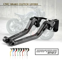 motorcycle brake handle bar lever cnc aluminum long adjustable brake clutch levers for triumph daytona 675 r 2011 2016