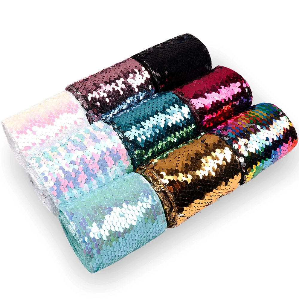 IBOWS 2 ярда 75 мм реверсивная лента с блестками Лазерная лампа для ремня своими