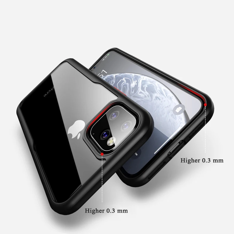 Чехол Toraise для iPhone 11 силиконовый чехол из ТПУ акриловая прозрачная задняя крышка