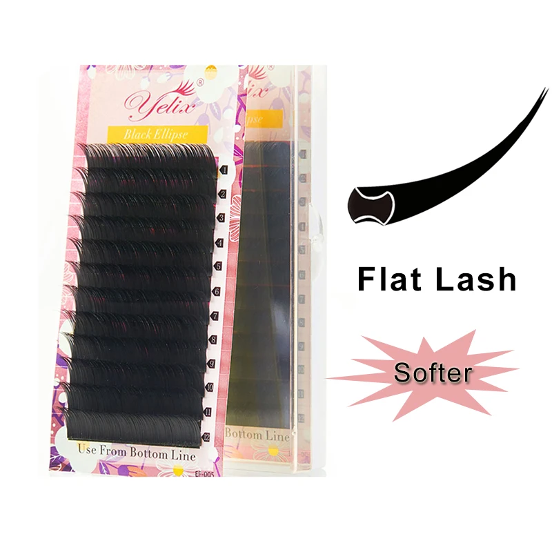 Накладные ресницы Yelix Matte в виде плоского эллипса Индивидуальные для наращивания