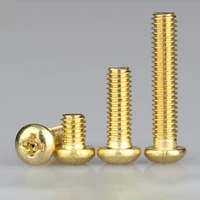 m2 m2 5 m3 m4 m5 m6 phillips brass pan head machine screw metric thread round copper cross recessed metal bolt hardware