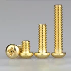 M2 M2.5 M3 M4 M5 M6 крестообразный латунный винт с цилиндрической головкой метрическая резьба круглая медь крестообразный металлический болт оборудование