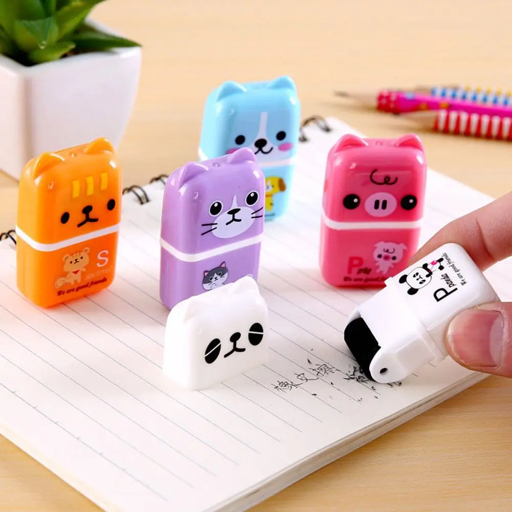 

1pc Cute Novelty Creative Roller Eraser Cute Cartoon Rubber Kawaii Stationery School Supplies Kids Gifts