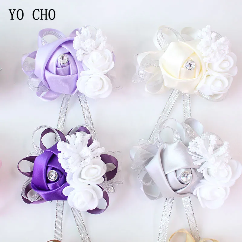 Браслет корсаж YO CHO Женский свадебная корсажная лента с цветами браслеты на
