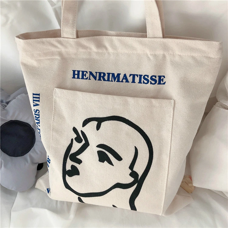 Сумка через плечо сумка для покупок модная простая Женская Холщовая с принтом на