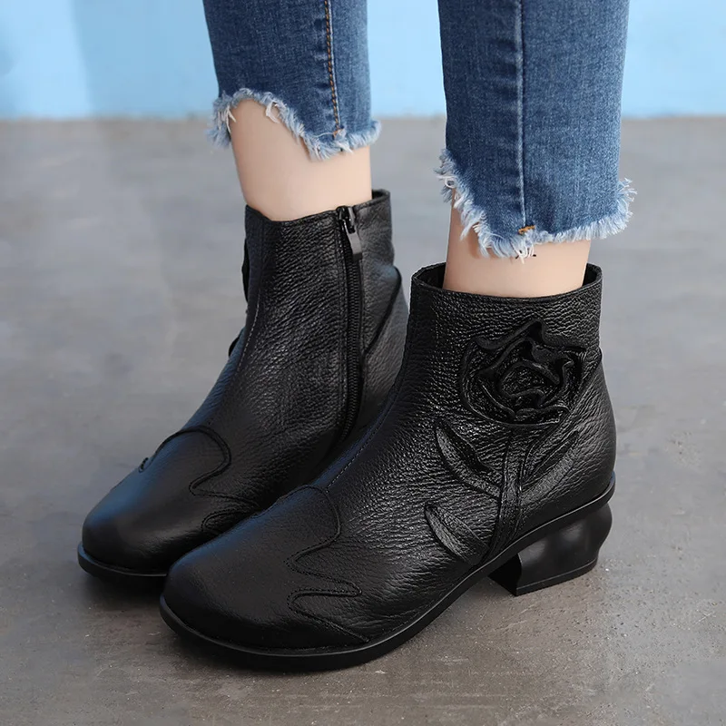 

Women Chunky Heel Ankle Boots Woman Shoes Autumn Winter Brand Designer Boots Female Platform Boots Ladies Fashion 2022
