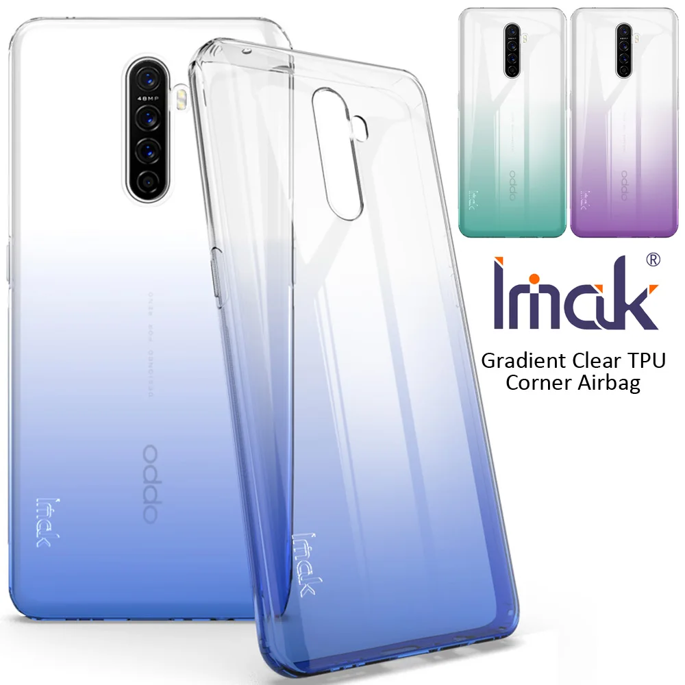 IMAK градиентный прозрачный ТПУ чехол для Realme X2 Pro Мягкий силиконовый Oppo Reno