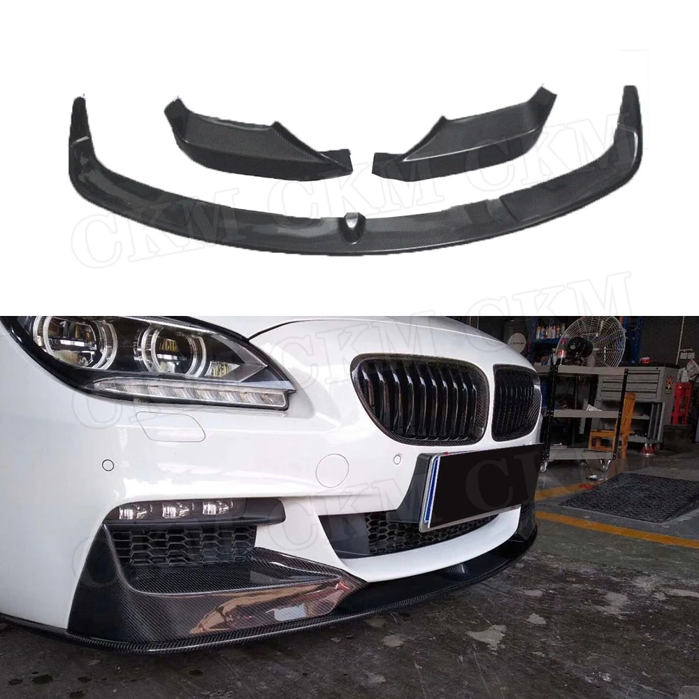 Передний бампер из углеродного волокна спойлер с разветвителями для BMW 6 серии F06