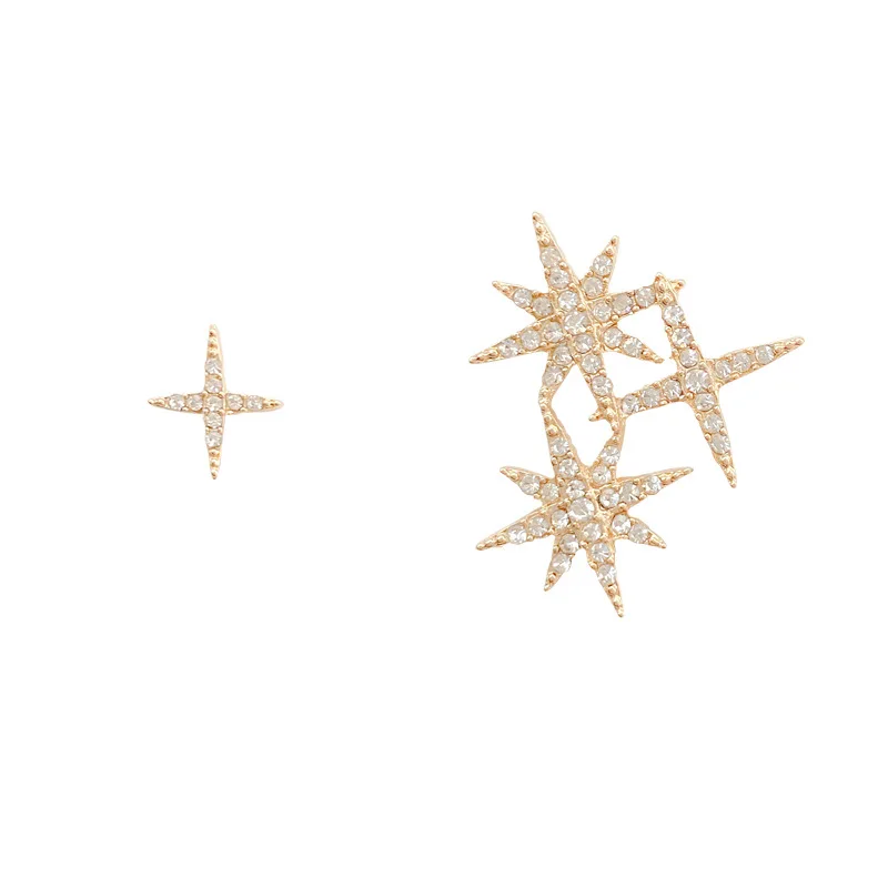 

2020 New Korean version of the new asymmetric star earrings feminine simple earrings Fashion Simple elegant Women's Earrings
