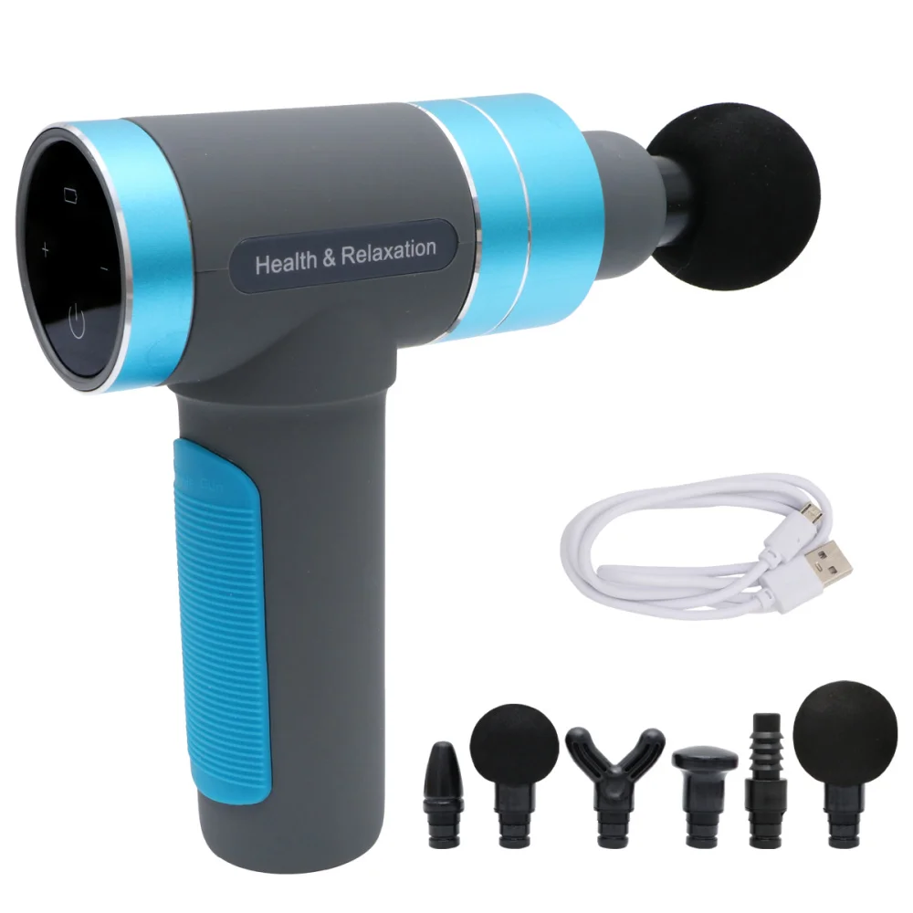 

1pc Electric Fascia Massager USB Charging Muscle Relaxation Massager Vibration Fitness Equipment Muscle Massager (Blue)