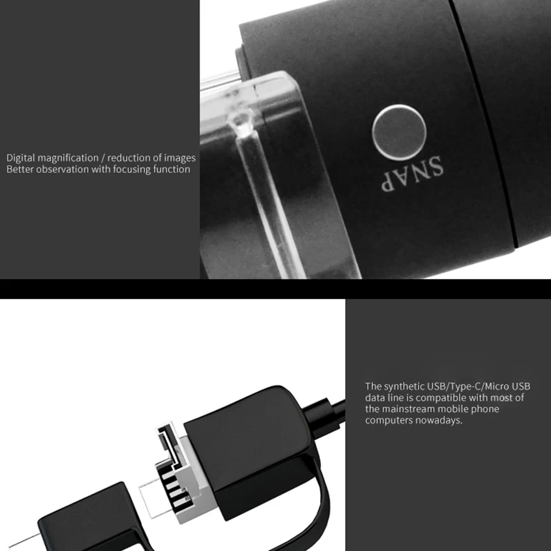 1080P 3 в 1 USB Android тип-c микроскоп стерео электронный wifi цифровой HD 2,0 мегапикселей 1000x микроскоп Лупа камера