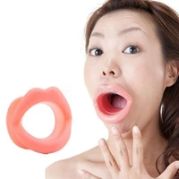 1pc silicone rubber face lifting lip trainer mouth muscle tightener face massage exerciser anti wrinkle lip exercise mouthpiece