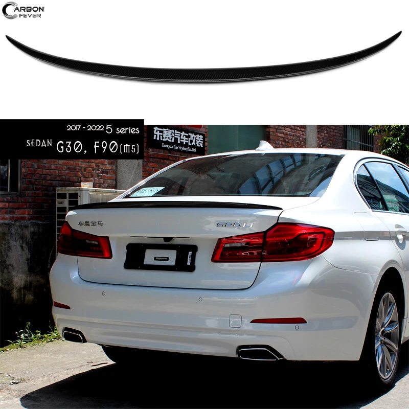G30 задний спойлер крышка багажника из углеродного волокна для BMW 5 серии F90 M5 530d 530e
