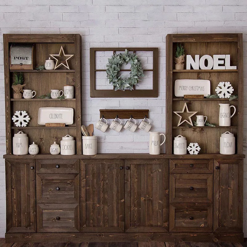 Фотофон для рождественвечерние фотосъемки с изображением кирпичной стены|Фон