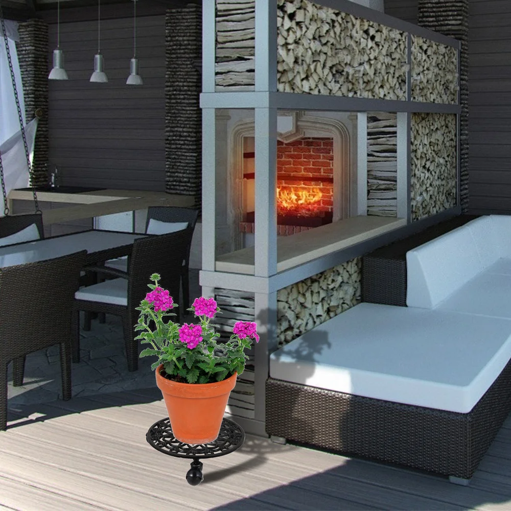 

1 Pc Movable Flowerpot Tray Hollow out Flowerpot Tray Home Flowerpot Bottom Tray