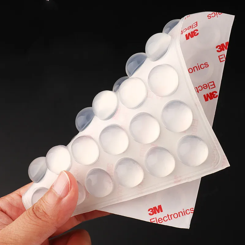 

100PCS Self Adhesive Silicone Furniture Pads Cabinet Bumpers Rubber Damper Buffer Cushion Protective Furniture Hardware 11x5mm