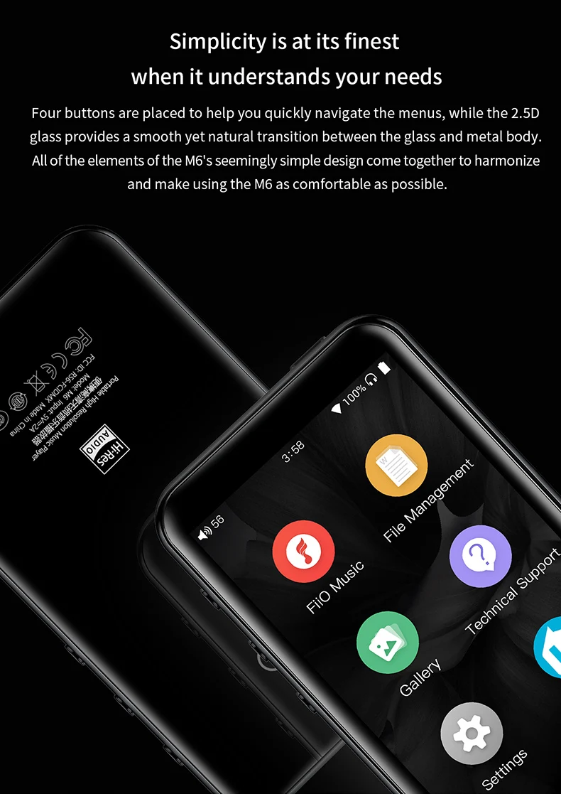 Музыкальный плеер FiiO M6 Hi-Res на базе Android с aptX HD, LDAC HiFi Bluetooth, USB аудио/ЦАП, поддержкой DSD и WiFi/Air Play