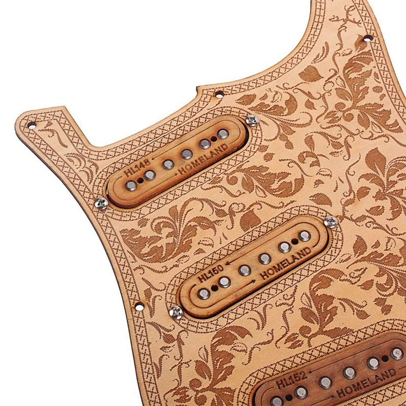 Hot HG-Prewired Loaded Pickguard Sss Pickups Scratch Plate With Back Cover Maple Wood For Strat St Electric Guitar Accessory | Спорт и
