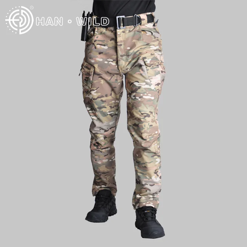 

Hiking Pants Men Tactical Pants Camouflage Military Cargo Combat Waterproof Fleece Winter Warm Army Climbing Hunting Trousers