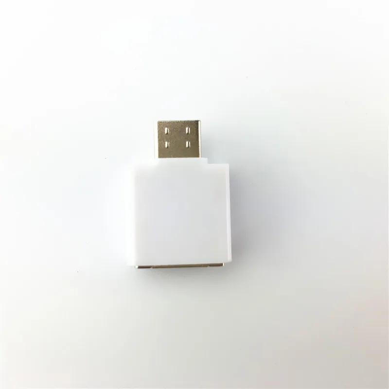 Белый Квадратный Мини OTG USB кабель OTG адаптер Micro USB штекер USB 2,0 Женский конвертер для планшета Android samsung Xiaomi huawei Phone - Цвет: Белый