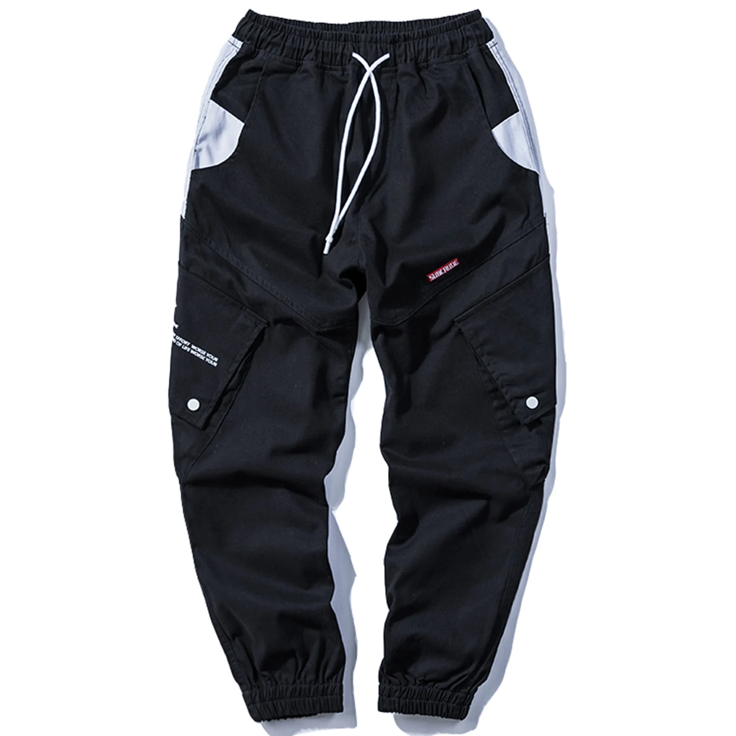 Oufisun для мужчин в стиле пэчворк девочек с большими карманами брюки-карго Для Harajuku