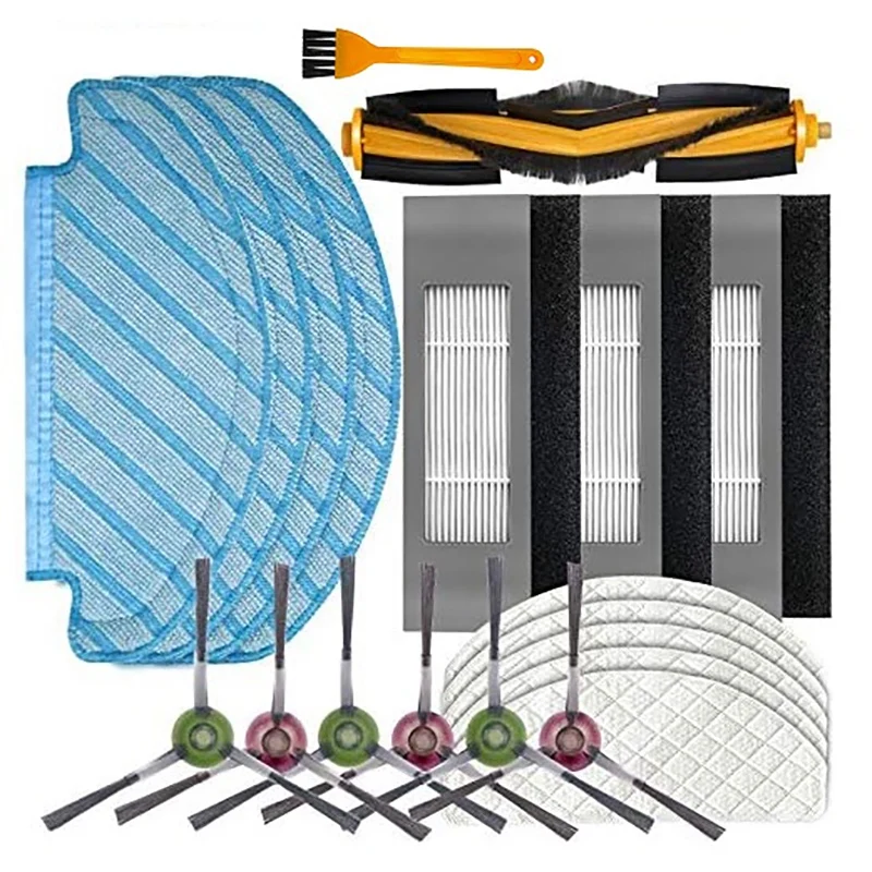 

Filter Brush Mop Cloth Set for Deebot Ozmo T8 Vacuum Cleaner Parts Brushes Filter Accessories Side Brushes Roller Brush