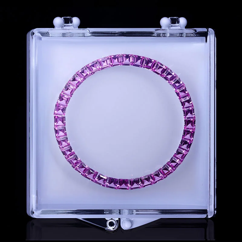 Precision-Cut Equal Size Perfect Color 36pcs/Set Luxury Watch Parts Created Pink Sapphire Gemstones For 40mm Watch Bezel Making