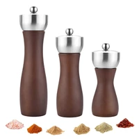 5 6 8 wooden pepper grinder set manual salt pepper mill with adjustable coarseness suit for sea salt black peppercorn