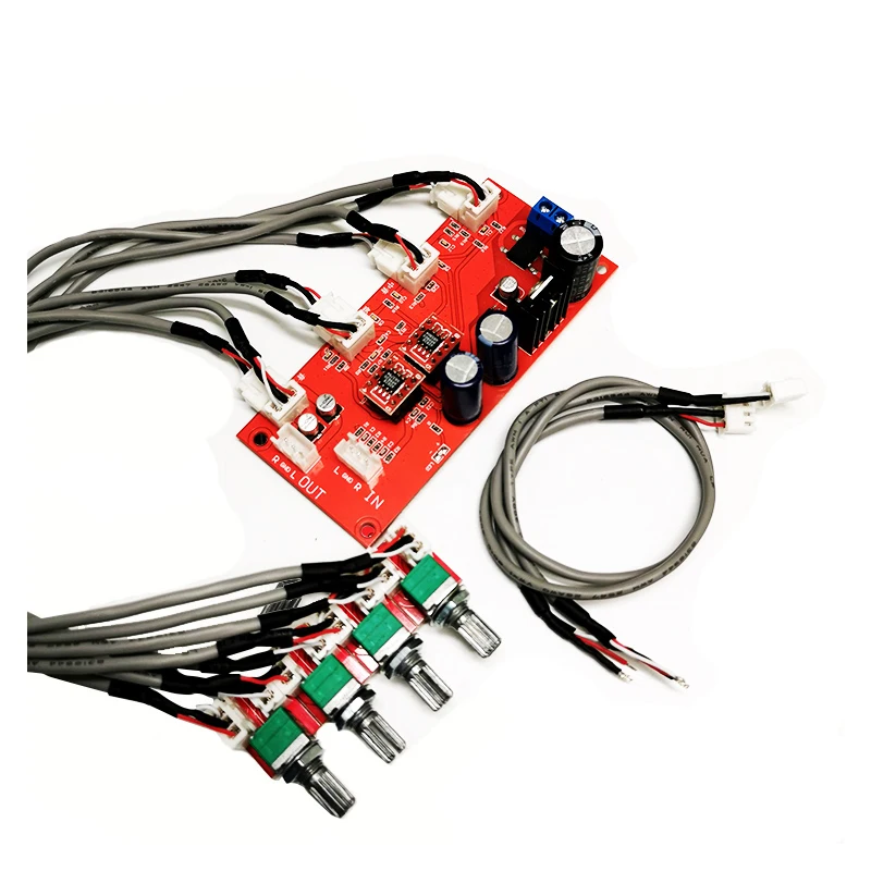 

AD828 tone board HIFI power amplifier front board high school bass balance amplifier board potentiometer separate single power s