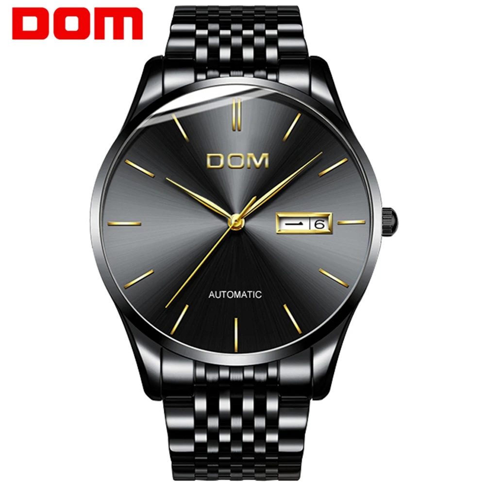 

DOM Brand Ultra Thin Men's Watch Leisure Business Minimalism Fashion Analog Date Stainless Steel Strap Male Watches