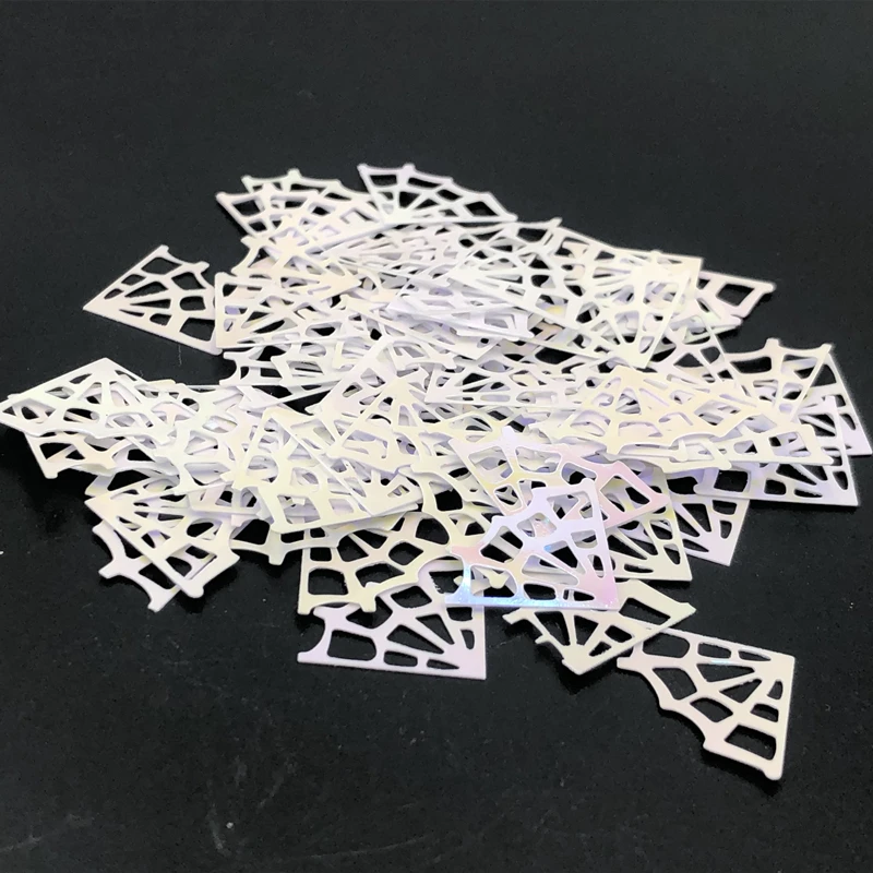 100Pcs/lot 25*18mm Halloween Spider Web PVC Sequins Holiday Party Decoration Handmade DIY Sewing/Wedding/Coat Hat Accessories | Дом и сад