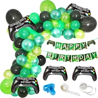 104pcslot video game party balloons garland kit green black birthday balloons game birthday party decorations