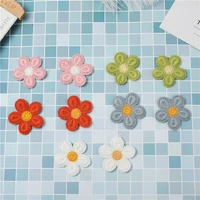 18pcslot 5cm new style embroidery flower appliques for kid crafts headwear sewing supplies diy hair clips decoration patches