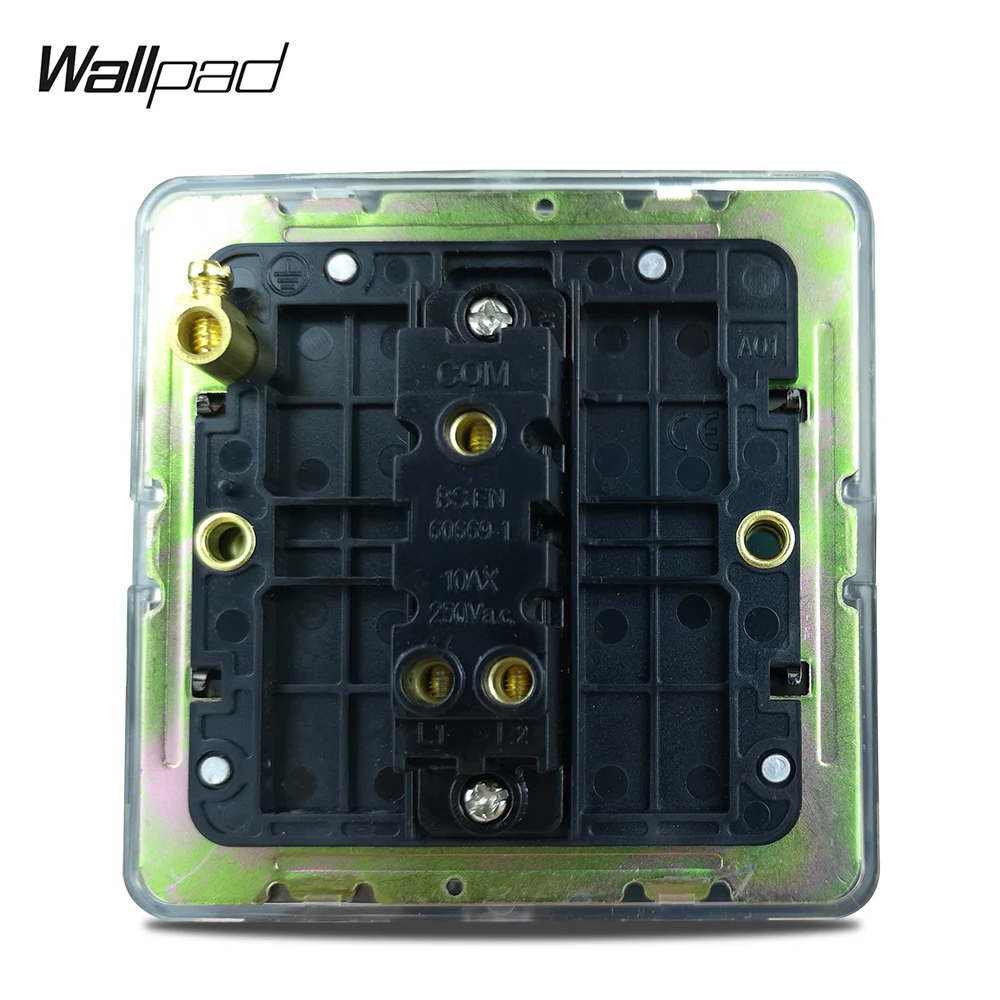 Wallpad H6 1 Gang Way 2 настенный светильник переключатель ВКЛ. Черный никель нержавеющая