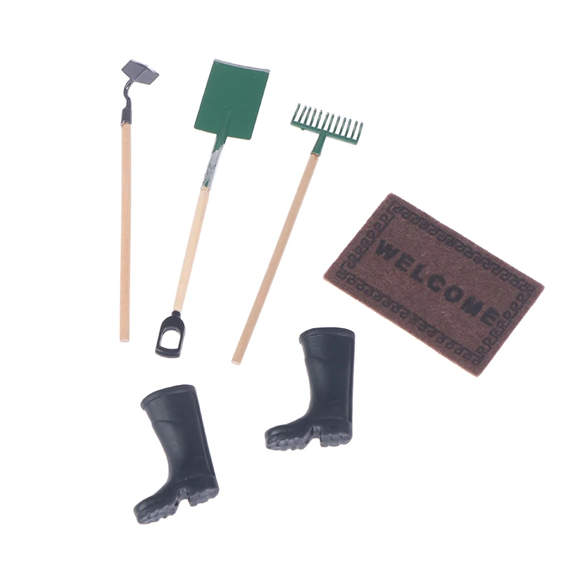 

1 Набор миниатюрная Лопата для кукольного домика, вилка и погрузчик, сельскохозяйственные инструменты, мебель, игрушки